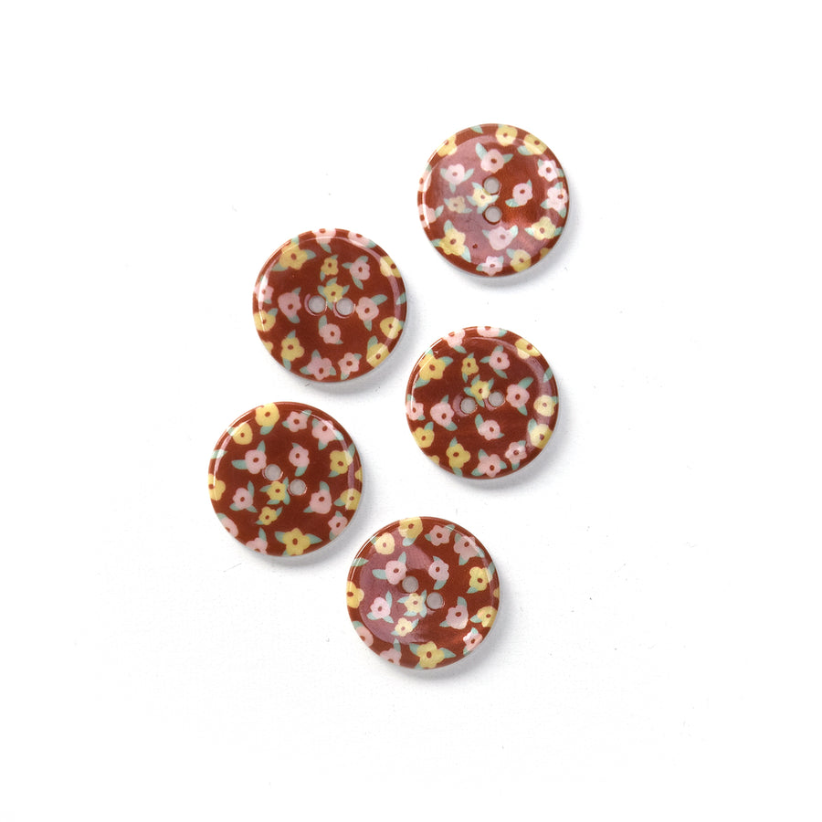 Ginger Floral Buttons - 2 Sizes