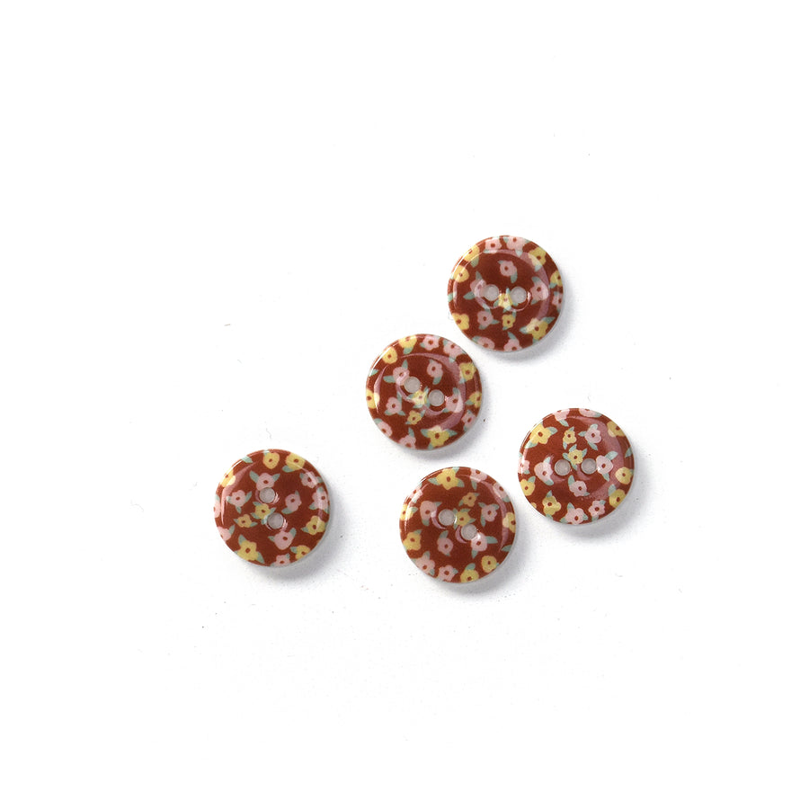 Ginger Floral Buttons - 2 Sizes