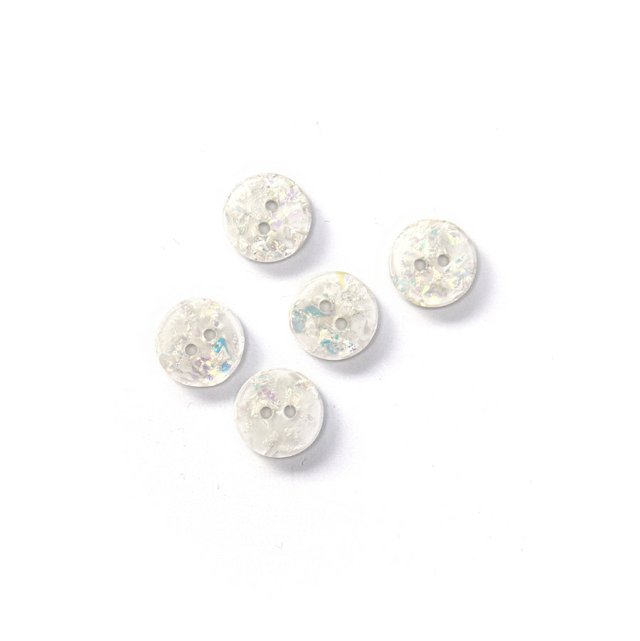 White Shimmer Buttons