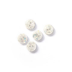 White Shimmer Buttons