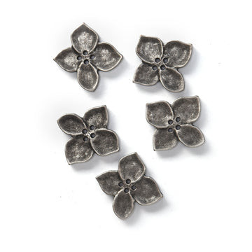 Metal-like Flower Buttons - Multiple Colors