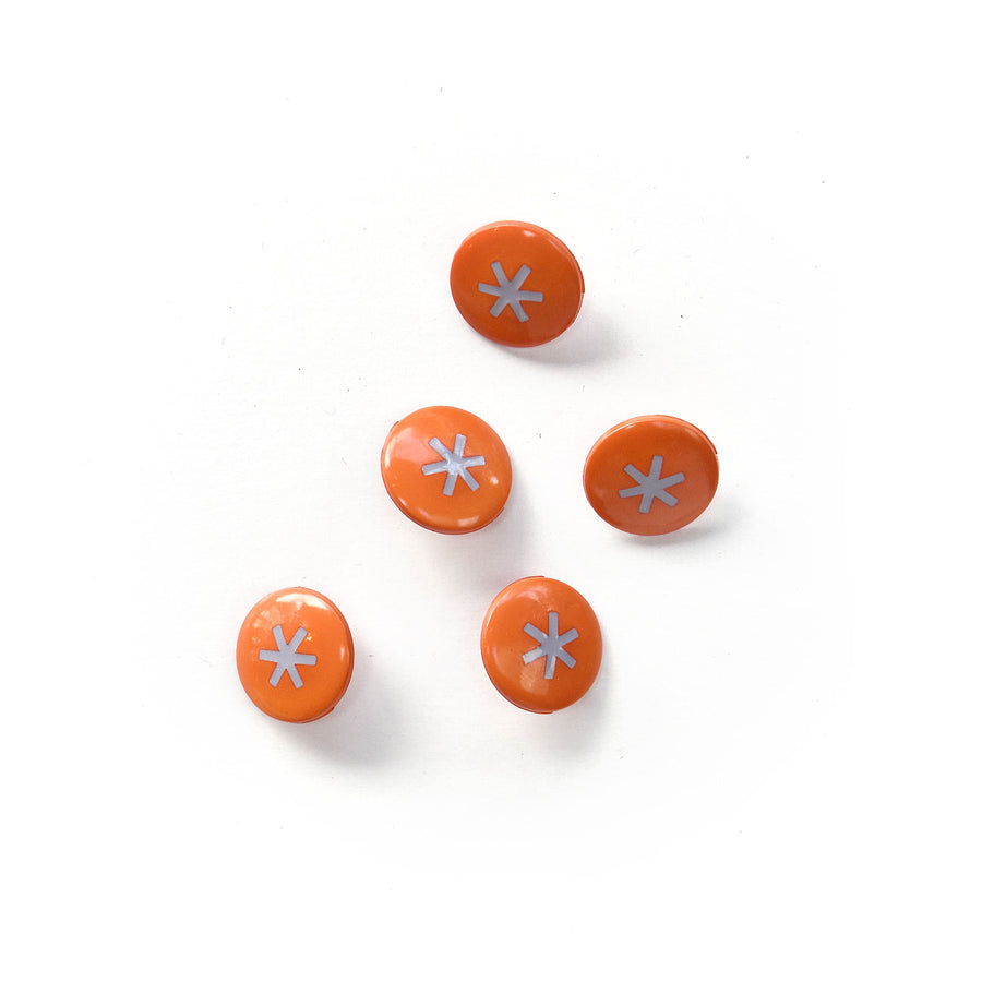 Asterisk Matte Buttons - Multiple Colors