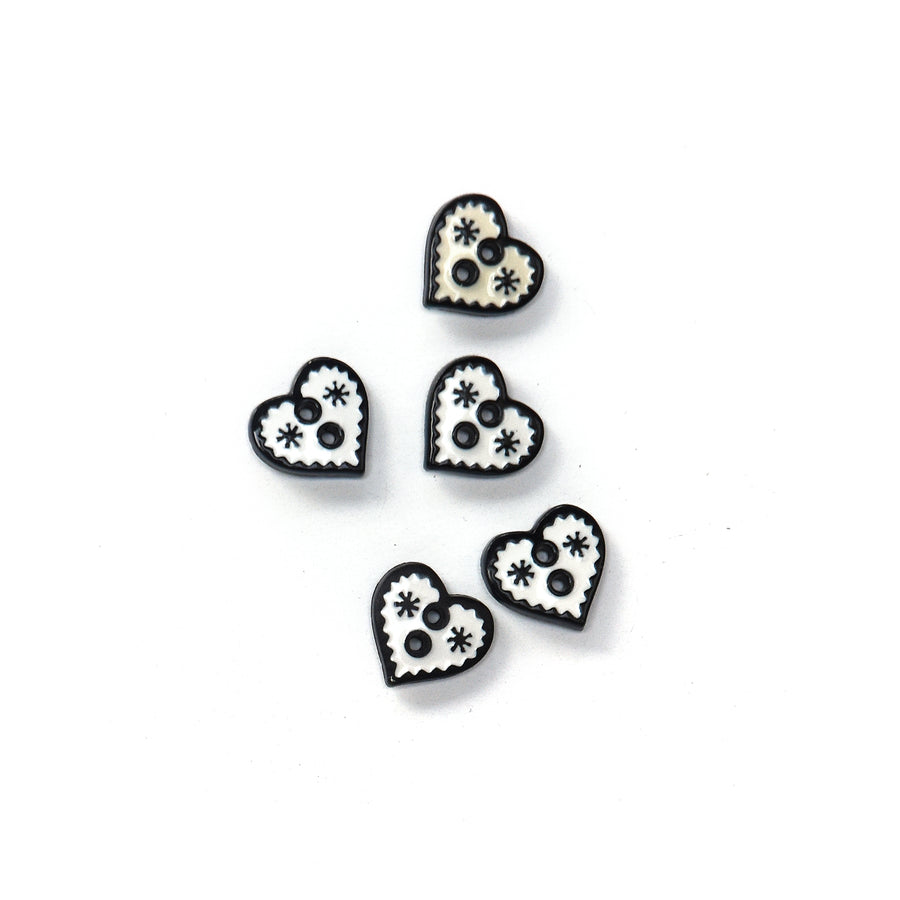 Lovely Heart Buttons - Multiple Colors