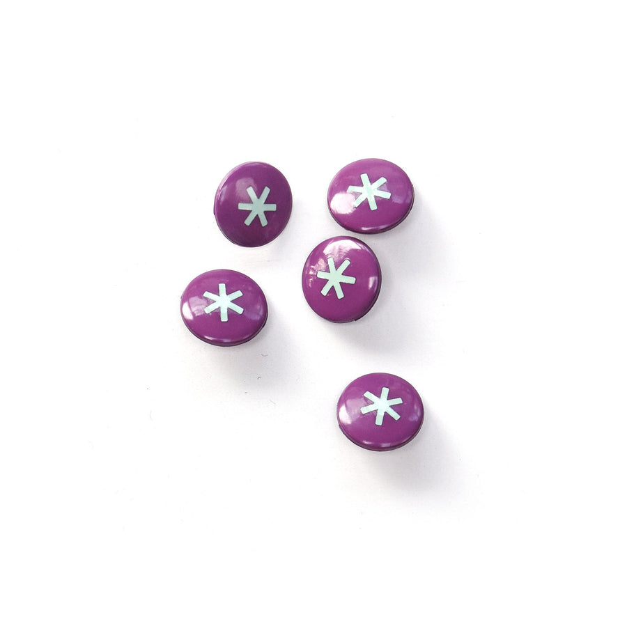 Asterisk Matte Buttons - Multiple Colors