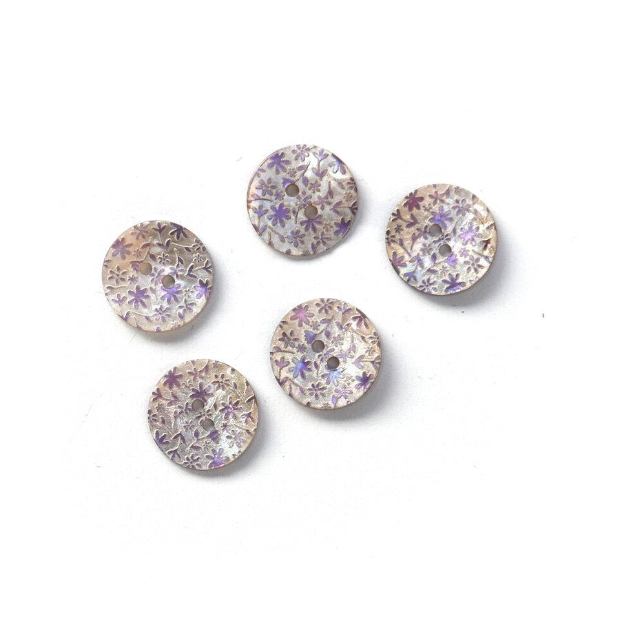 Pearly Floral Buttons - Multiple Colors