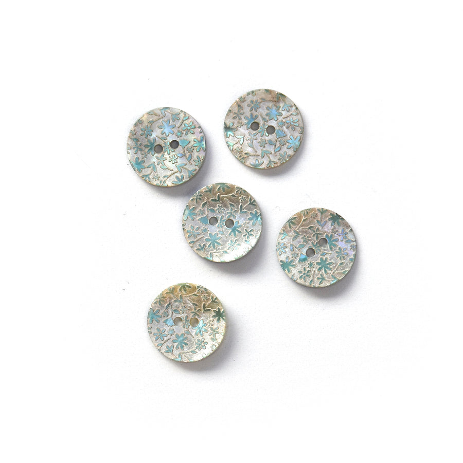 Pearly Floral Buttons - Multiple Colors