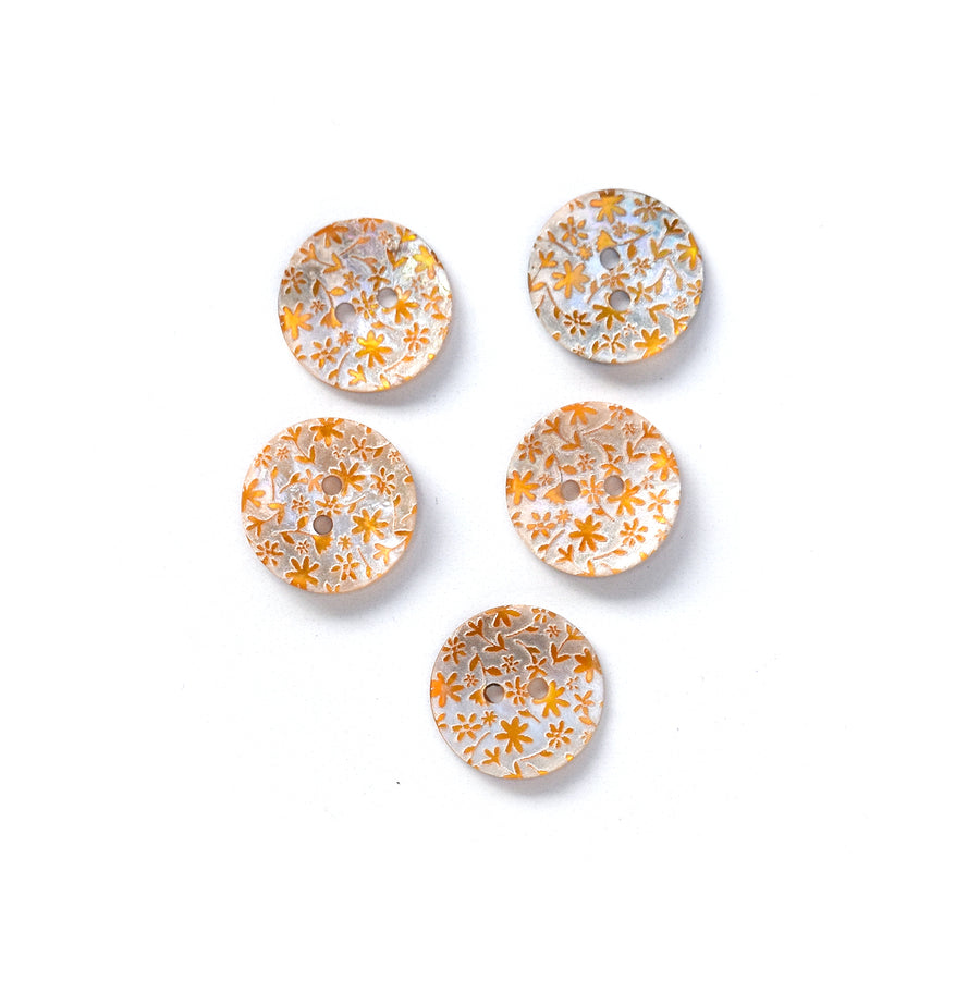 Pearly Floral Buttons - Multiple Colors