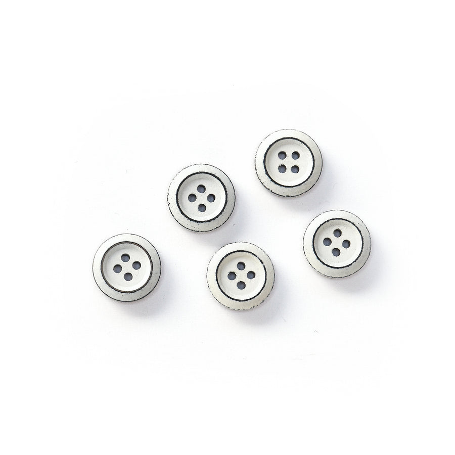 White Wood Buttons