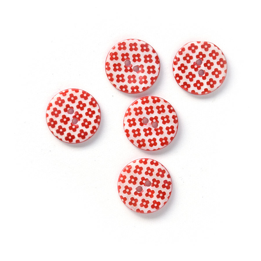 Mod Floral Buttons - Multiple Colors and Sizes