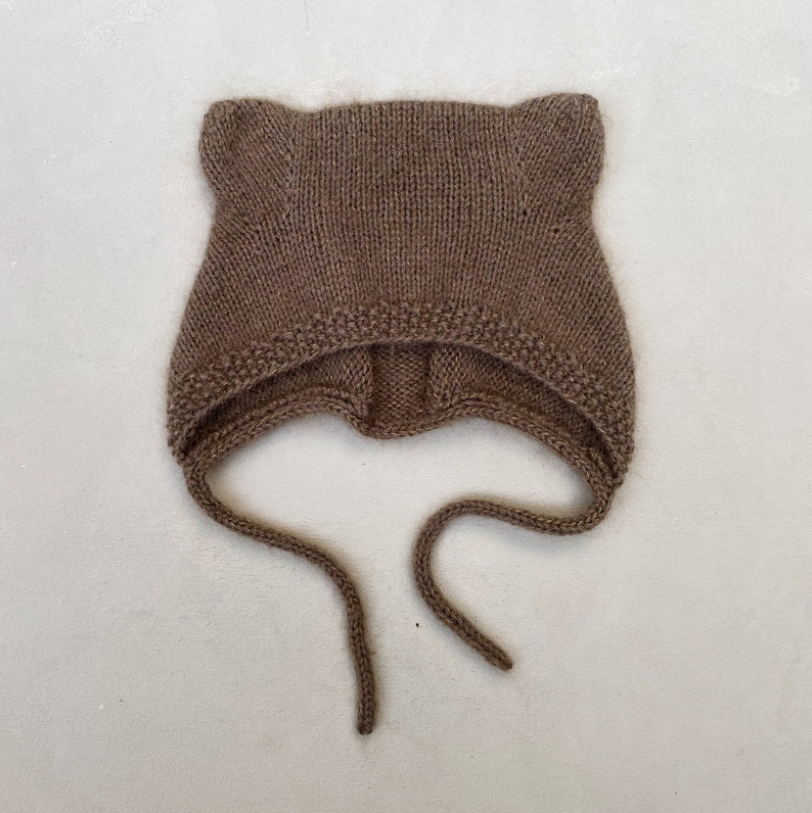 Baby Bear Bonnet Pattern - Knitting for Olive