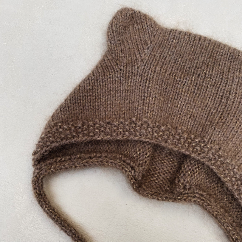 Baby Bear Bonnet Pattern - Knitting for Olive