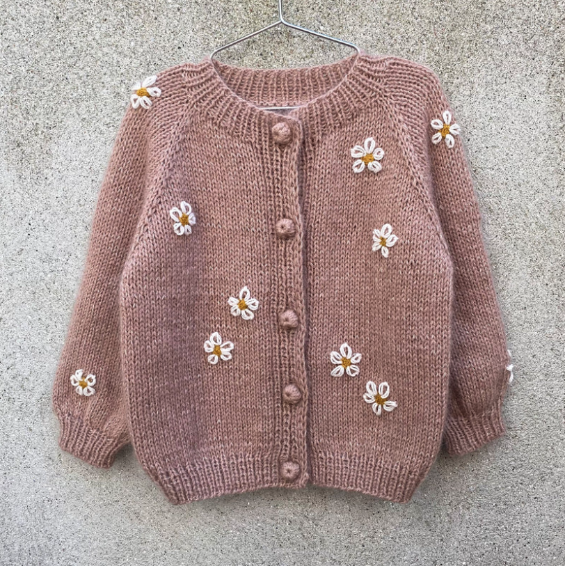 Daisy Cardigan (Kids) - Knitting for Olive