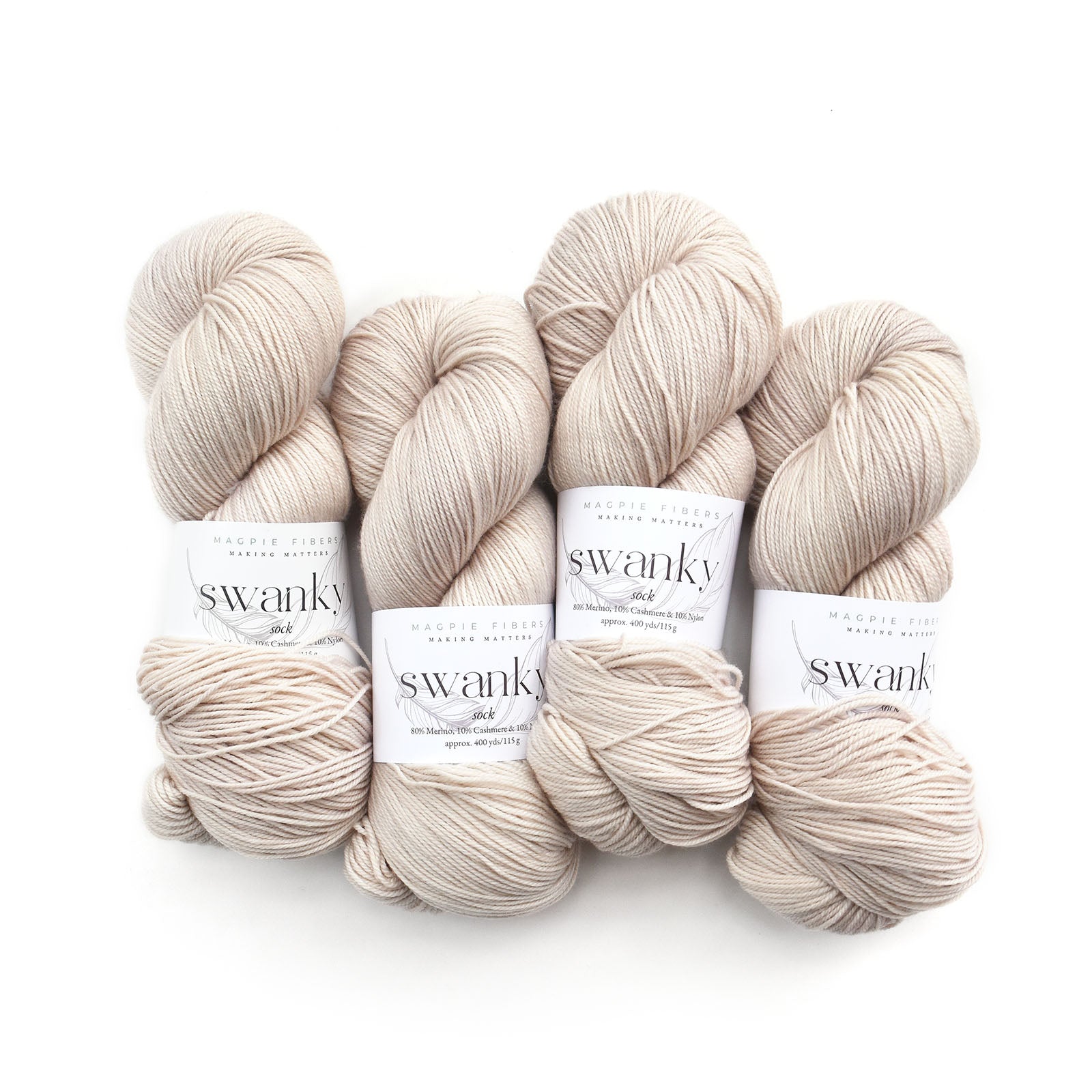 Hot BUNDLE FOR BK81906 Magpie Fibers Swanky Sock 2 skeins