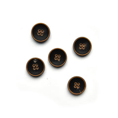 Black Burnt Edge Buttons - 2 Sizes