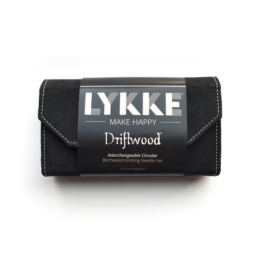 Lykke Driftwood Interchangeable Set 5 inch Black Faux Leather