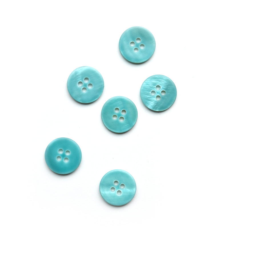 Turquoise Shell Buttons Matte Shell Buttons - Multiple Colors – La Mercerie
