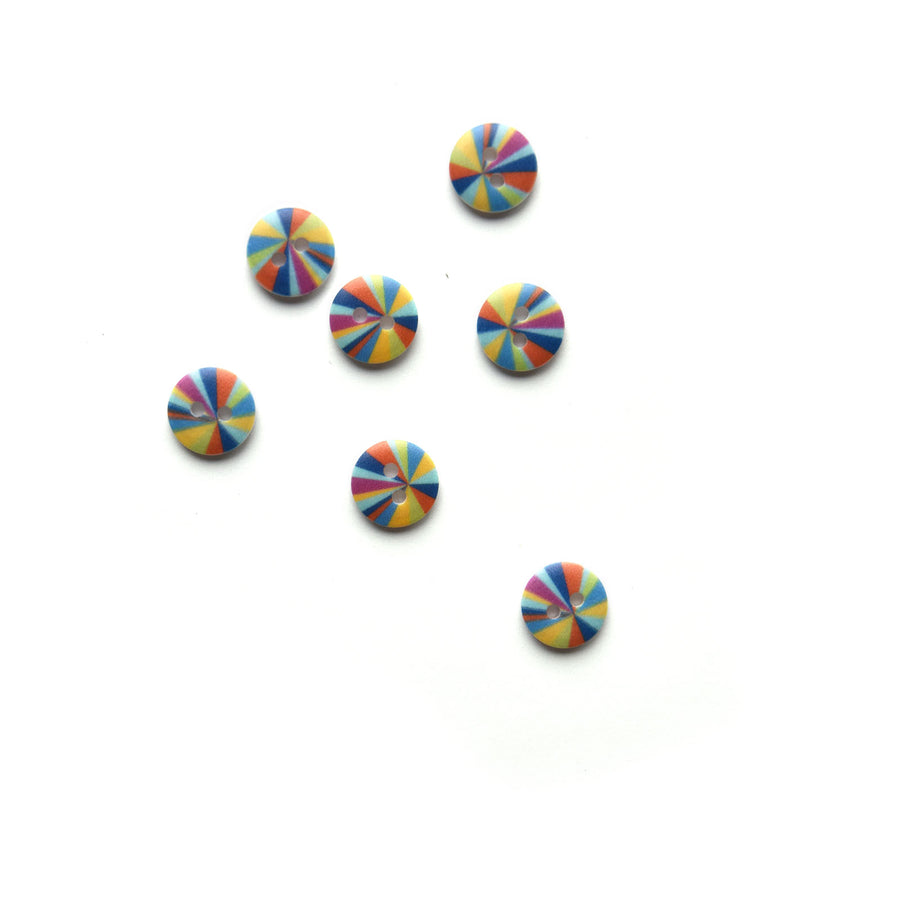 Rainbow Pinwheel Buttons