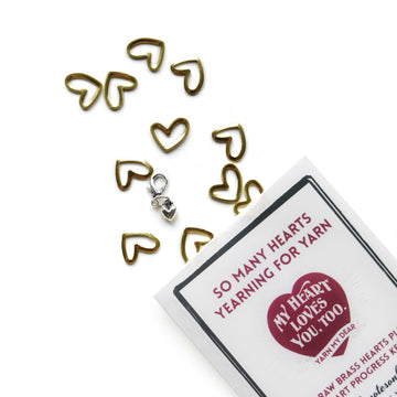 Brass Heart Stitch Markers