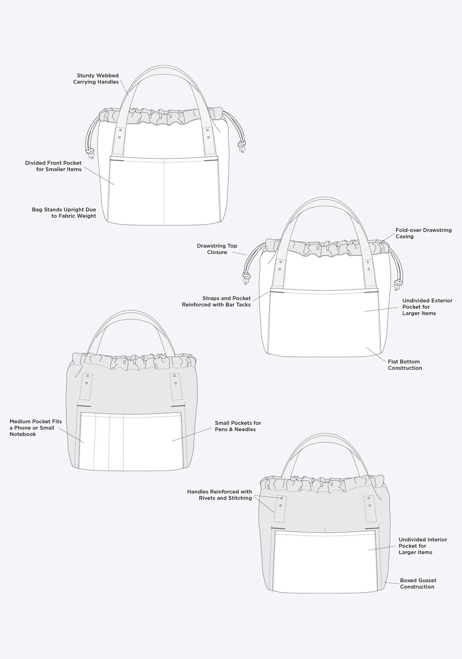 Town Bag Sewing Pattern - Grainline Studio